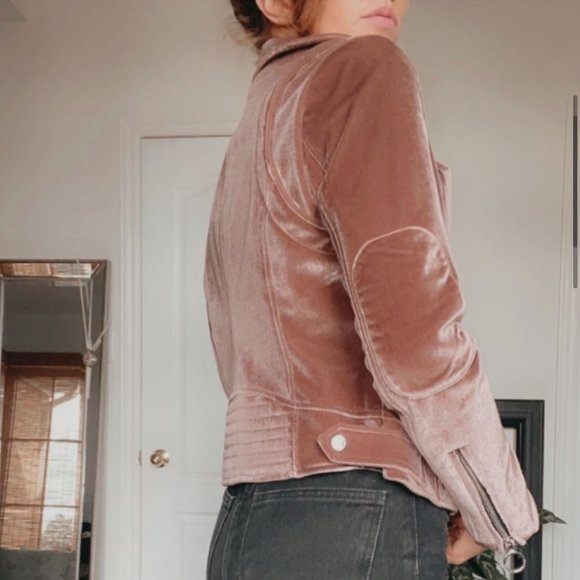 Pink Suede Bomber Jacket - Picture 5 of 11